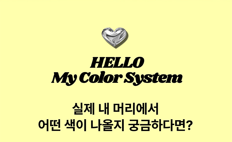 HELLO My Color System 실제 내 머리에서 어떤 색이 나올지 궁금하다면?